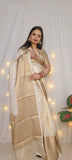 Cream Skirt Border Banaras warm silk