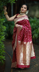 Maroon Katan Silk - AbirabyBeena