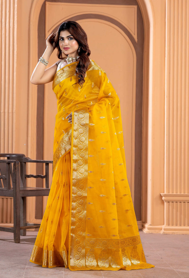 Yellow Organza soft silk - Mina