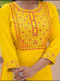 Kesari Kumkum Embroidered Ethnic Kurta - Craftystyles